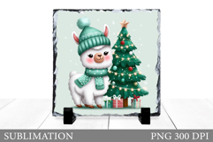 Christmas Lama Sublimation. Christmas Lama Slate Design Product Image 1