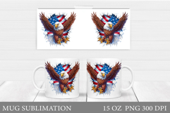 Patriotic Eagle Mug Design. Patriotic Eagle Sublimation Product Image 1