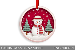 Snowman Christmas Ornament. Snowman Ornament Design Product Image 1