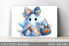 Cute Halloween Cutting Board. Cute Ghost Cutting Board Product Image 1