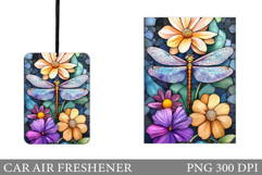Dragonfly Car Air Freshener. Dragonfly Sublimation Product Image 1