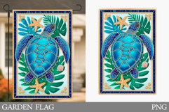 Sea Turtle Garden Flag Design. Sea Turtle Sublimation Product Image 1