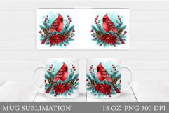 Cardinal Mug Design. Christmas Mug Sublimation Product Image 1