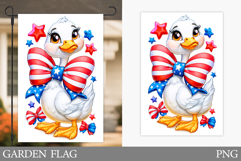 Patriotic Goose Garden Flag. Patriotic Garden Flag Design Product Image 1