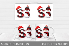 Christmas Letter S Sublimation. Christmas Mug Design Product Image 1
