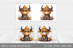 Halloween Cow Mug Design. Halloween Cow Sublimation Product Image 1