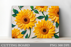 Sunflowers Cutting Board. Flowers Kitchen Cutting Board Product Image 1