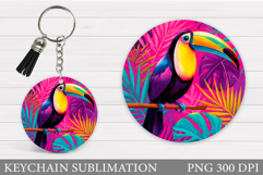 Toucan Keychain Design. Toucan Sublimation Product Image 1