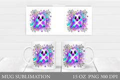Cute Ghost Mug Design. Cute Halloween Sublimation Product Image 1