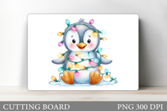 Christmas Penguin Cutting Board. Christmas Cutting Board Product Image 1