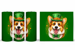 St Patrick Dog Tumbler. St Patrick Tumbler Sublimation Product Image 2