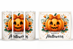 Halloween Pumpkin Tumbler Wrap. Halloween Tumbler Design Product Image 2