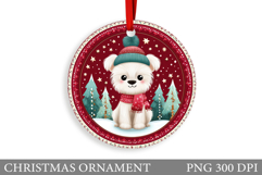 Cute Dog Christmas Ornament. Winter Dog Christmas Ornament Product Image 1