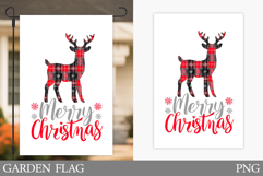 Cute Deer Garden Flag. Christmas Garden Flag Sublimation Product Image 1