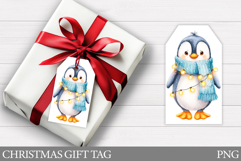 Christmas Penguin Gift Tag. Christmas Gift Tag Design Product Image 1