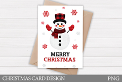 Cute Snowman Card Design. Christmas Card Printable Product Image 1