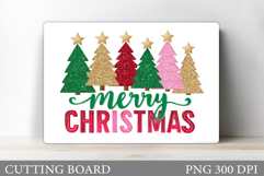 Merry Christmas Cutting Board. Christmas Tree Cutting Board Product Image 1