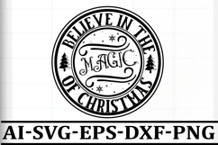 Christmas Round sign Svg Design Round Sign SVG quotes Product Image 1