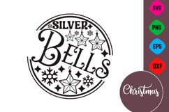 Farmhouse Christmas Round Sign SVG Design Product Image 1
