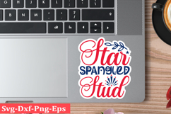 4th of July Sticker Svg Design, Patriotics Quotes Svg, Product Image 1