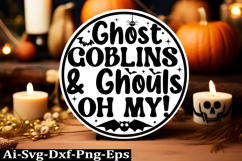 Halloween round sign svg design and Halloween quotes Product Image 1