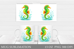 Seahorse Mug Sublimation. Seahorse Sublimation Product Image 1