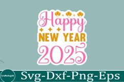 happy new year sticker Svg Bundle for Shirts 2025 New Year Product Image 4