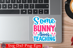 Happy Easter stickerS VG Design Cute Easter Quotes SVG Bunny Product Image 1