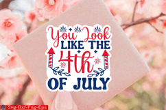 4th of July Sticker Svg Design, Patriotics Quotes Svg, 4t Product Image 1
