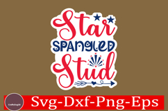 4th of July Sticker Svg Design, Patriotics Quotes Svg, Product Image 1