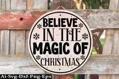 Christmas Round sign Svg Design Round Sign SVG quotes Product Image 1