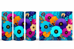 Floral Tumbler Design. Flowers Tumbler Sublimation Product Image 2