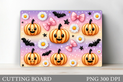 Cute Pumpkin Cutting Board. Halloween Cutting Board Design Product Image 1
