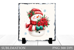Cute Snowman Sublimation. Snowman Slate Design Product Image 1