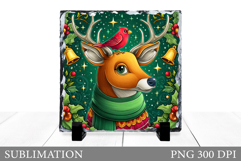 Christmas Deer Sublimation. Christmas Deer Slate Design Product Image 1