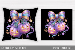Halloween Pumpkin Pillow. Halloween Pillow Sublimation Product Image 1