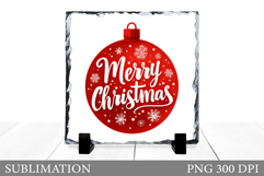 Merry Christmas Slate Sublimation. Christmas Slate Design Product Image 1
