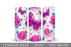 Butterfly Tumbler Sublimation. Butterfly Sublimation Product Image 1