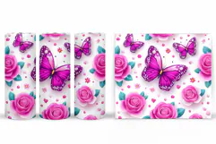 Butterfly Tumbler Sublimation. Butterfly Sublimation Product Image 2