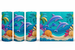 Dolphins Tumbler Design. Sea Tumbler Sublimation Product Image 2