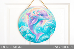 Dolphin Door Sign Design. Dolphin Sublimation Product Image 1