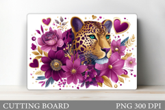 Leopard Cutting Board Design. Leopard Sublimation Product Image 1