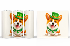 St Patrick Dog Tumbler. St Patrick Tumbler Sublimation Product Image 2