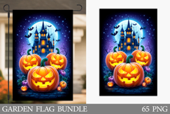 Halloween Garden Flag Design. Halloween Pumpkin Garden Flag Product Image 1
