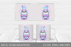 Valentines Gnome Mug. Valentines Mug Sublimation Product Image 1