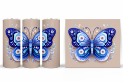 Butterfly Flowers Tumbler. Butterfly Tumbler Sublimation Product Image 2