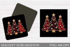 Christmas Tree Magnet Design. Christmas Magnet Sublimation Product Image 1