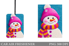Snowman Car Air Freshener. Christmas Car Air Freshener Product Image 1