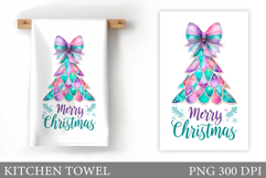 Christmas Tree Kitchen Towel. Christmas Deer Kitchen Towel Product Image 1