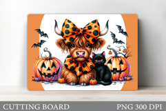 Highland Cow Cutting Board. Halloween Cutting Board Design Product Image 1